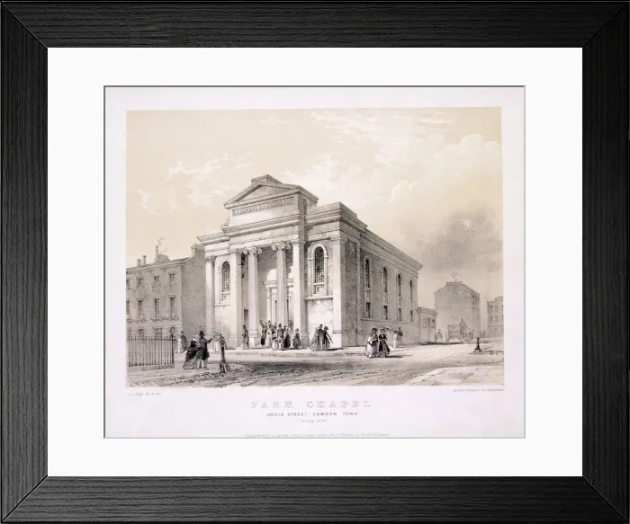Framed Print : Park Chapel, Camden Town, London, c1850. Artist: Edwin Thomas Dolby Framed Print : Park Chapel, Camden Town, London, c1850. Artist: Edwin Thomas Dolby