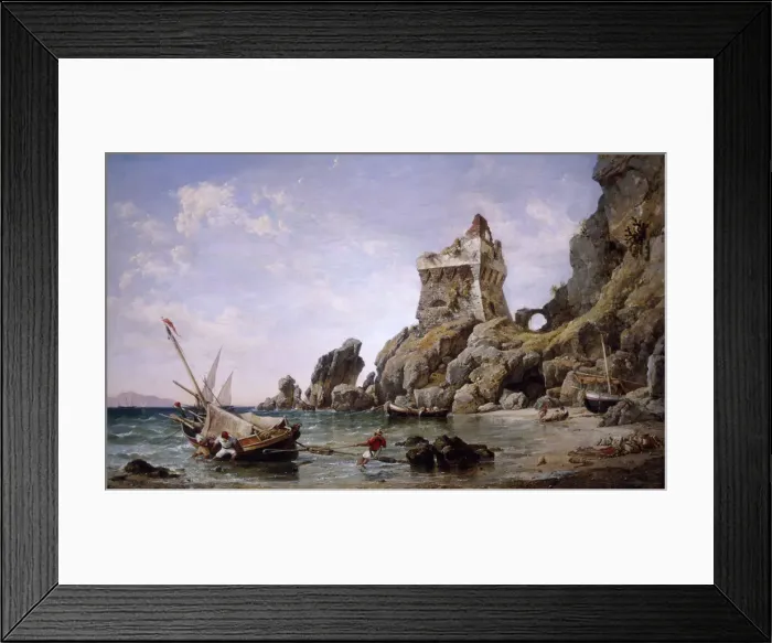 Framed Print : Salerno, Italy, 1849. Artist: Edward William Cooke Framed Print : Salerno, Italy, 1849. Artist: Edward William Cooke