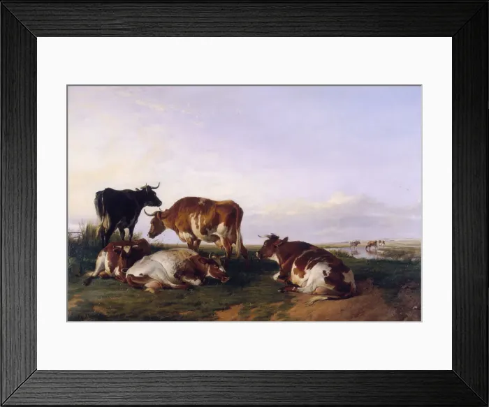 Framed Print : Landscape and cattle, 1868. Artist: Thomas Sidney Cooper Framed Print : Landscape and cattle, 1868. Artist: Thomas Sidney Cooper