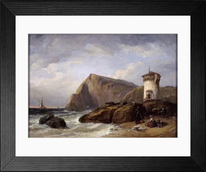Framed Print : Terracina Tower, 1854. Artist: Clarkson Stanfield