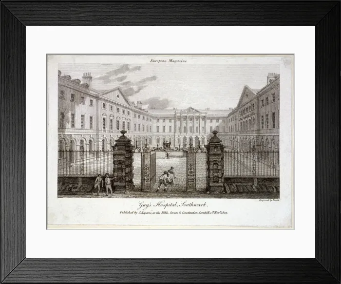 Framed Print : Guys Hospital, Southwark, London, 1803. Artist: Samuel Rawle Framed Print : Guys Hospital, Southwark, London, 1803. Artist: Samuel Rawle