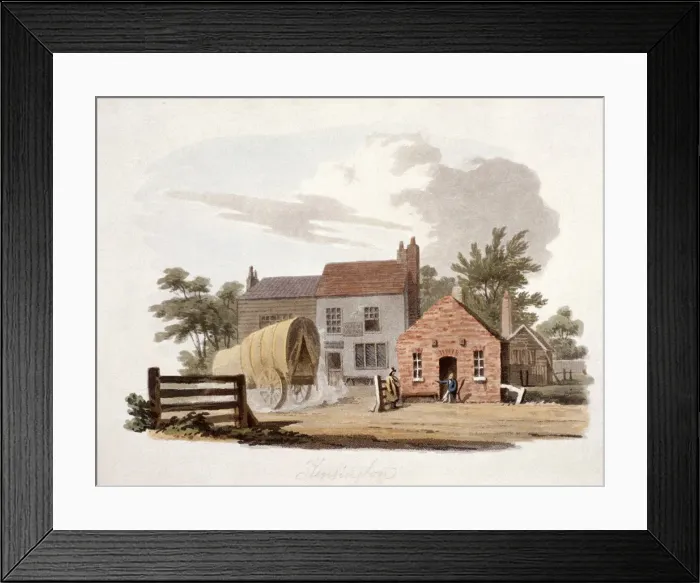 Framed Print : Kensington Turnpike, London, c1810. Artist: William Pickett Framed Print : Kensington Turnpike, London, c1810. Artist: William Pickett