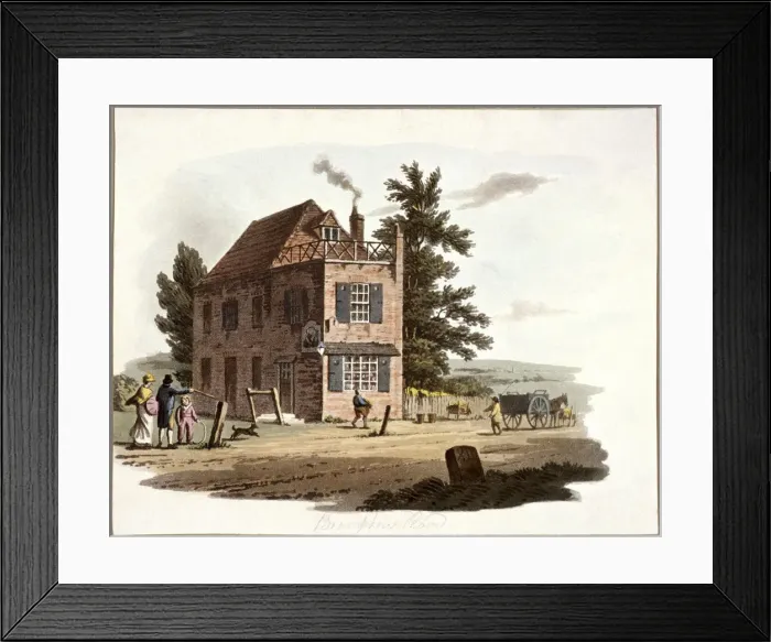 Framed Print : Brompton Road, Kensington, London, c1810. Artist: William Pickett