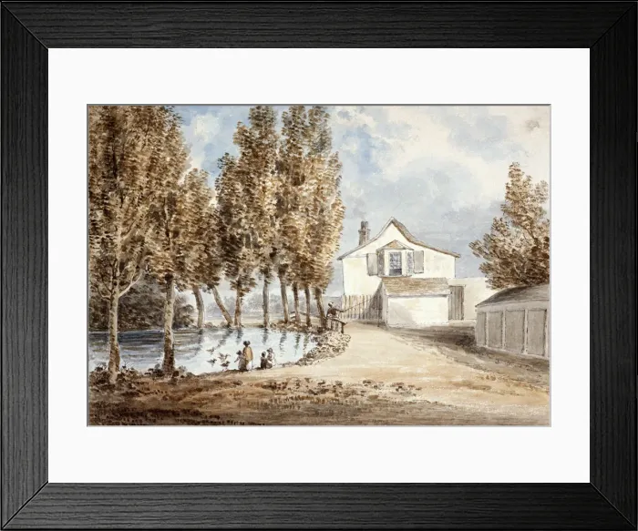 Framed Print : Duck pond at St Marylebone, c1802