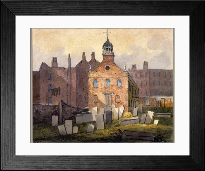Framed Print : St Marylebone Old Church, London, c1815. Artist: William Pearson Framed Print : St Marylebone Old Church, London, c1815. Artist: William Pearson