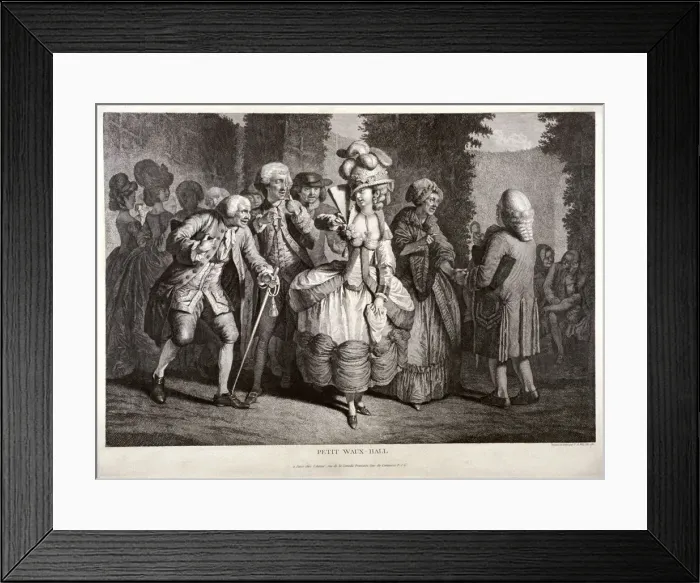 Framed Print : Vauxhall Gardens, London, 1780. Artist: Pierre Alexandre Wille Framed Print : Vauxhall Gardens, London, 1780. Artist: Pierre Alexandre Wille
