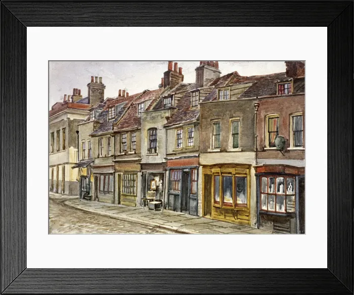 Framed Print : Cable Street, Stepney, London, c1830. Artist: Frederick Calvert Framed Print : Cable Street, Stepney, London, c1830. Artist: Frederick Calvert