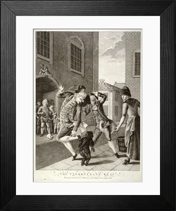 Framed Print : The Unfortunate Beau, 1772 Framed Print : The Unfortunate Beau, 1772