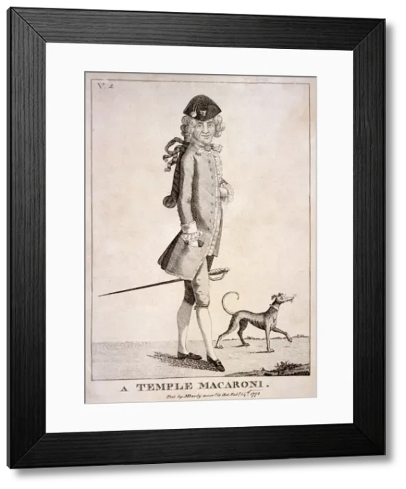 Framed Print : A Temple Macaroni, 1772 Framed Print : A Temple Macaroni, 1772
