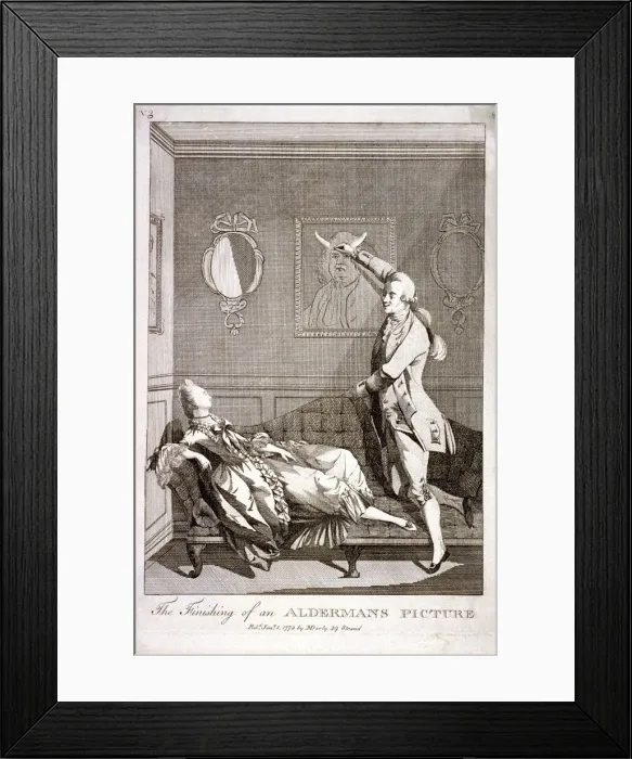 Framed Print : The Finishing of an Aldermans Picture, 1773 Framed Print : The Finishing of an Aldermans Picture, 1773