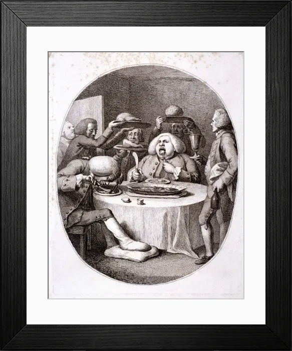 Framed Print : The aldermans dinner, 1775 Framed Print : The aldermans dinner, 1775