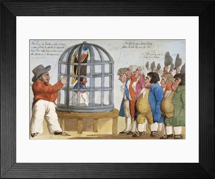 Framed Print : The Corsican Bajazet in London, 1803 Framed Print : The Corsican Bajazet in London, 1803