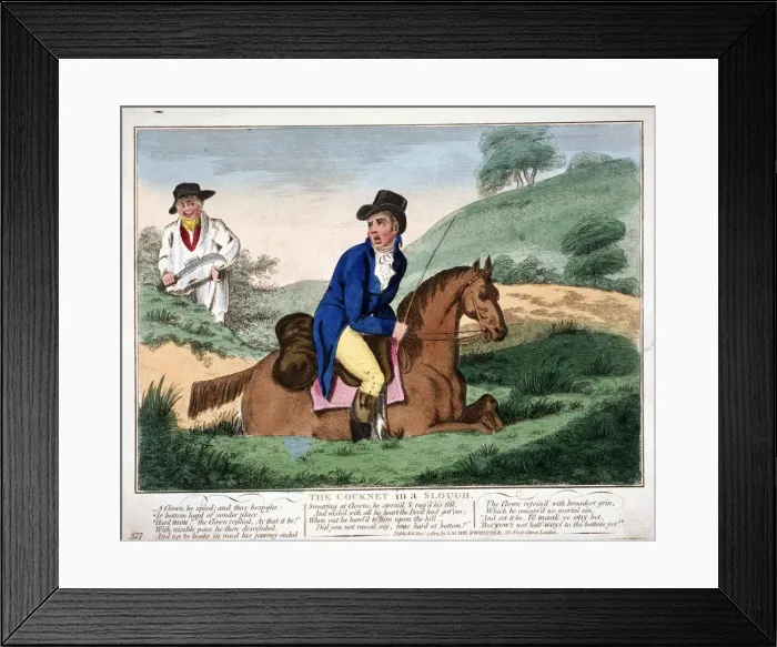 Framed Print : The Cockney in a Slough, 1804 Framed Print : The Cockney in a Slough, 1804