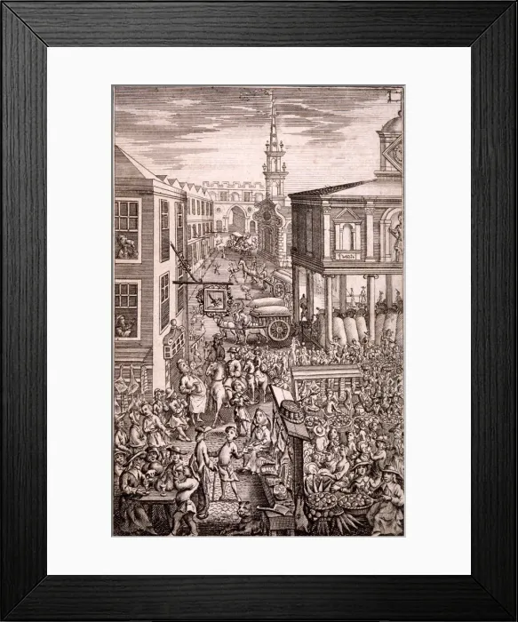 Framed Print : Borough High Street, Southwark, London, c1729. Artist: R Sheppard Framed Print : Borough High Street, Southwark, London, c1729. Artist: R Sheppard