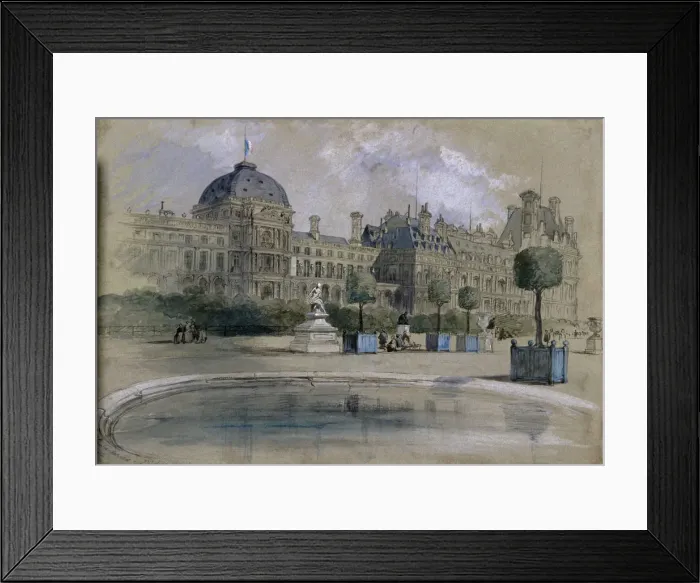 Framed Print : The Tuileries, Paris, France, 1846. Artist: Sir John Gilbert Framed Print : The Tuileries, Paris, France, 1846. Artist: Sir John Gilbert