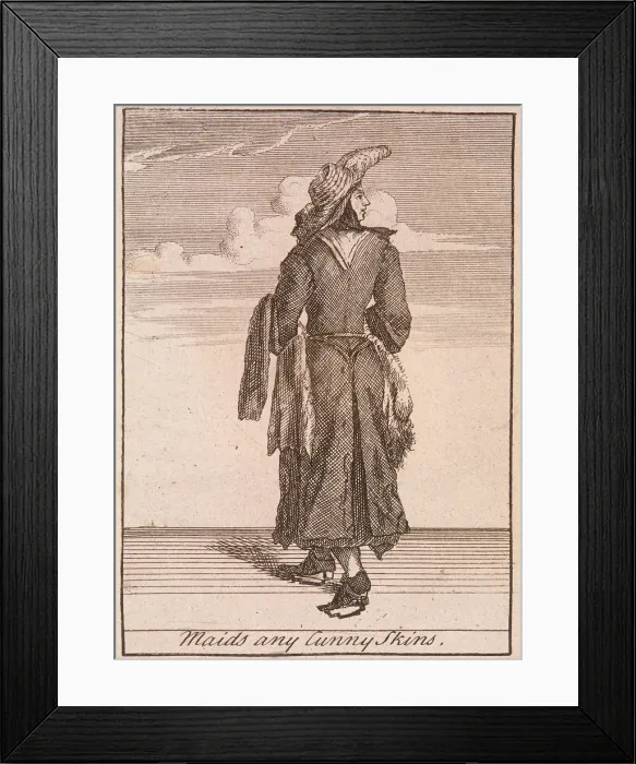 Framed Print : Maids any Cunny Skins, Cries of London, (c1688?) Framed Print : Maids any Cunny Skins, Cries of London, (c1688?)