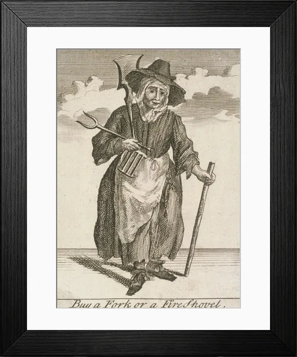Framed Print : Buy a Fork or a Fire Shovel, Cries of London, (c1688?)