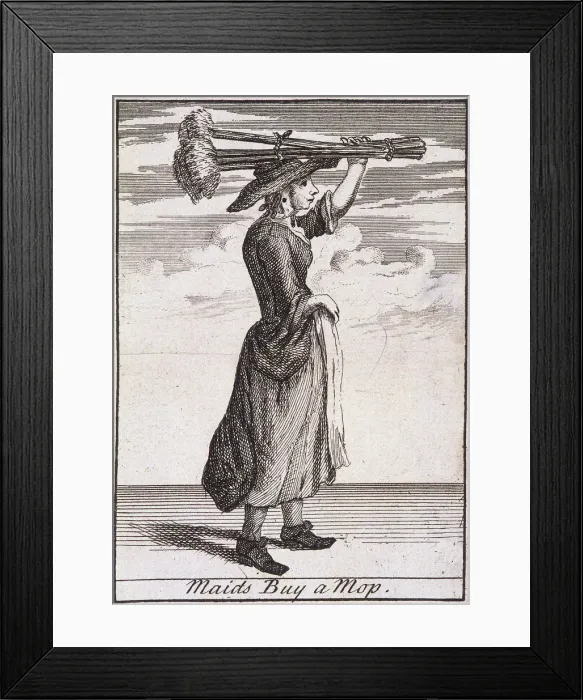 Framed Print : Maids Buy a Mop, Cries of London, (c1688?) Framed Print : Maids Buy a Mop, Cries of London, (c1688?)