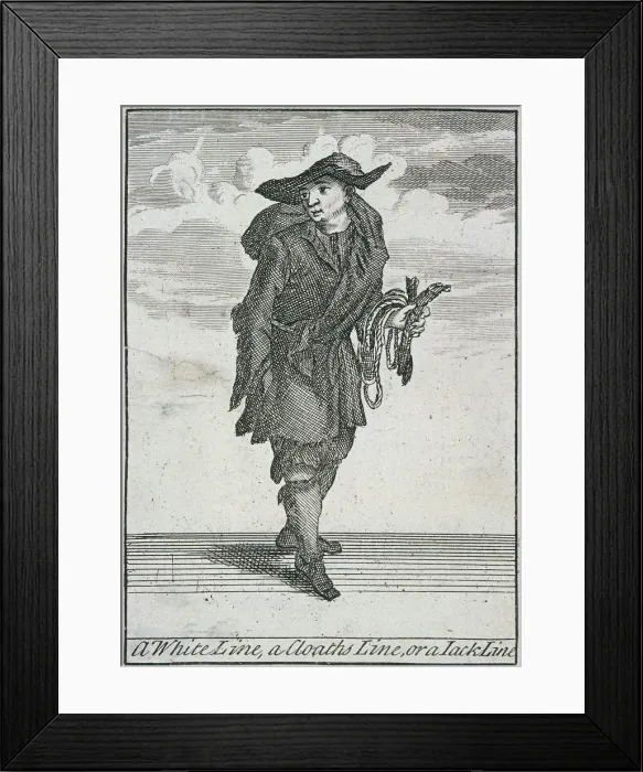 Framed Print : A White Line, a Cloaths Line, or a Jack Line, Cries of London, (c1688?) Framed Print : A White Line, a Cloaths Line, or a Jack Line, Cries of London, (c1688?)