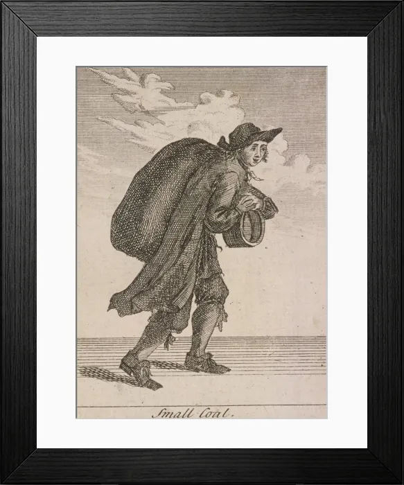 Framed Print : Small Coal, Cries of London, (c1688?) Framed Print : Small Coal, Cries of London, (c1688?)