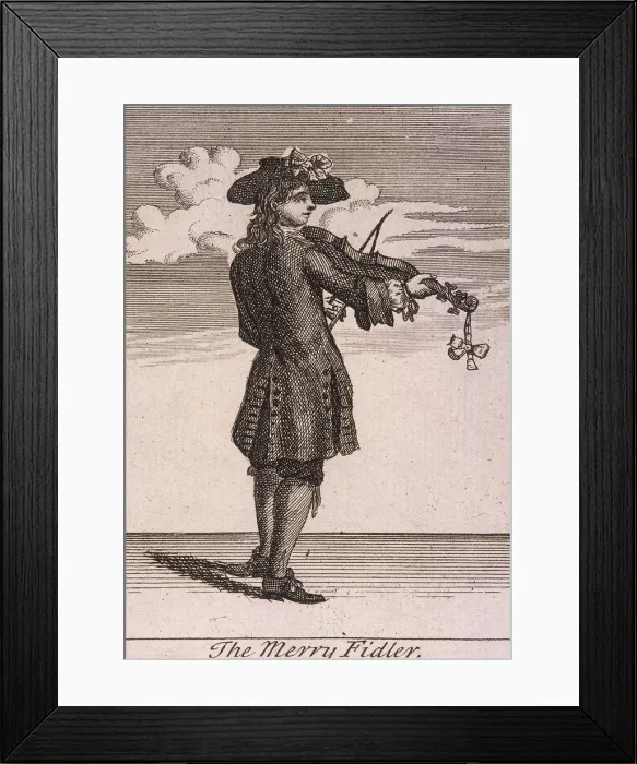 Framed Print : The Merry Fidler, Cries of London, (c1688?) Framed Print : The Merry Fidler, Cries of London, (c1688?)