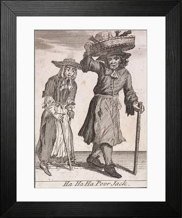 Framed Print : Ha Ha Ha Poor Jack, Cries of London, (c1688?) Framed Print : Ha Ha Ha Poor Jack, Cries of London, (c1688?)