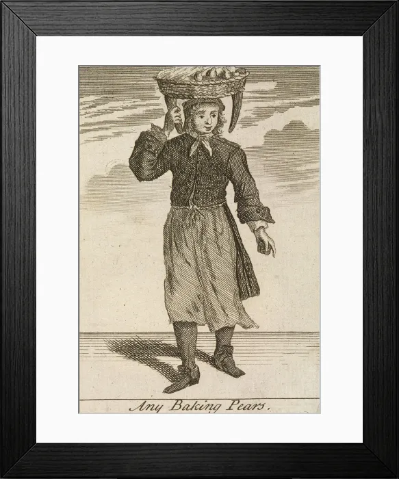 Framed Print : Any Baking Pears, Cries of London, (c1688?) Framed Print : Any Baking Pears, Cries of London, (c1688?)