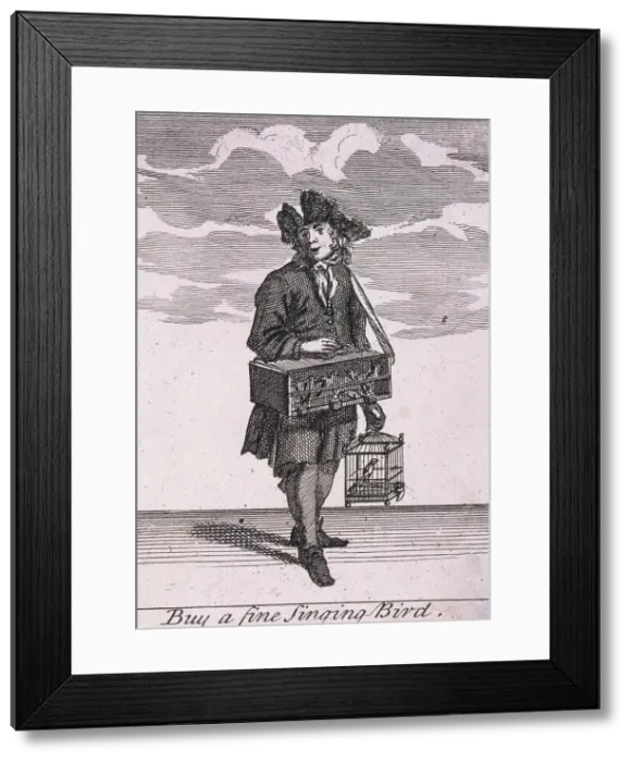 Framed Print : Buy a fine Singing Bird, Cries of London, (c1688?) Framed Print : Buy a fine Singing Bird, Cries of London, (c1688?)