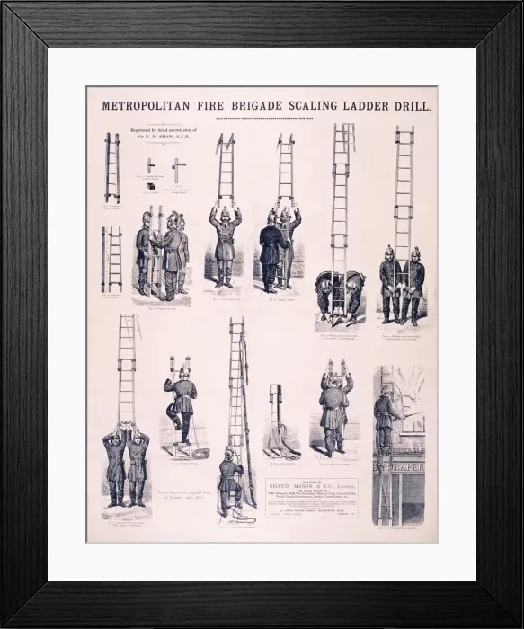 Framed Print : Metropolitan Fire Brigade, 1873 Framed Print : Metropolitan Fire Brigade, 1873