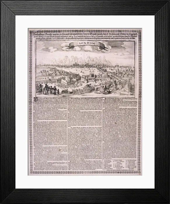 Framed Print : The Great Fire of London, 1666 Framed Print : The Great Fire of London, 1666