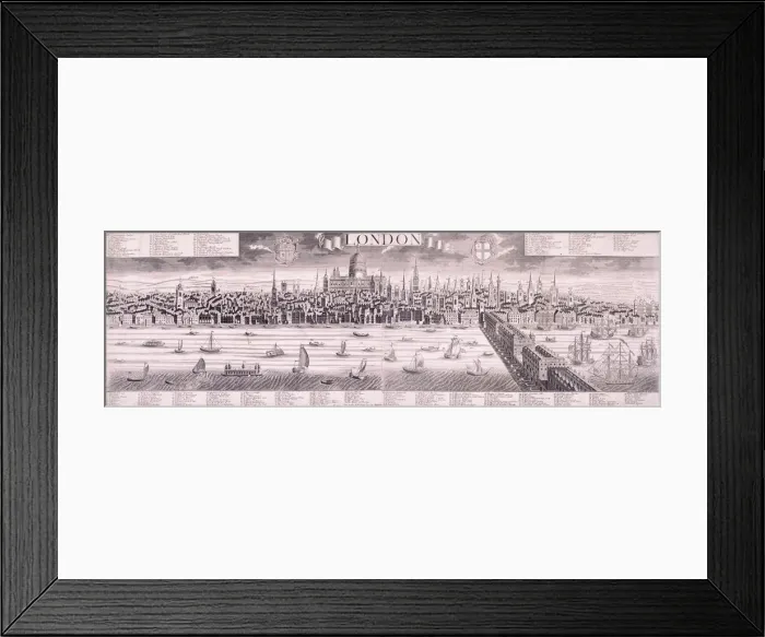 Framed Print : View of London, c1710 Framed Print : View of London, c1710
