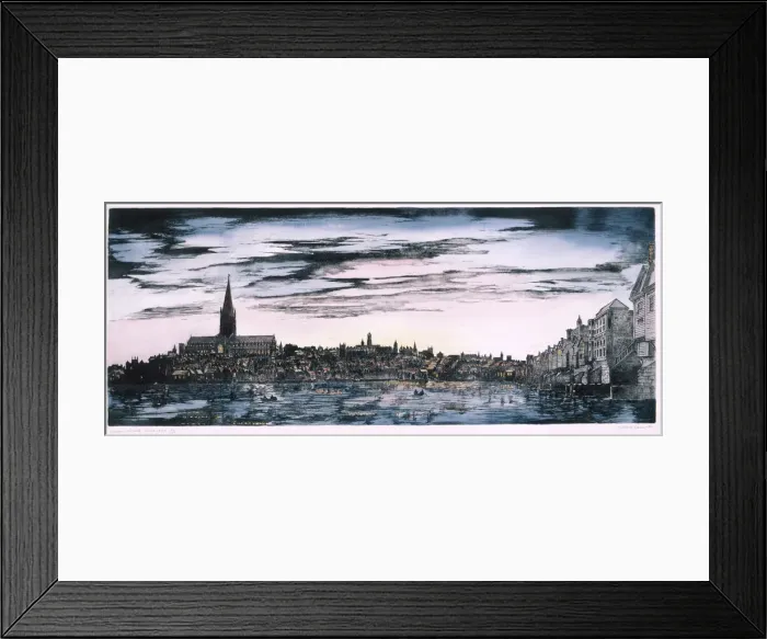 Framed Print : View of London, 1530. Artist: Richard Bannister Framed Print : View of London, 1530. Artist: Richard Bannister
