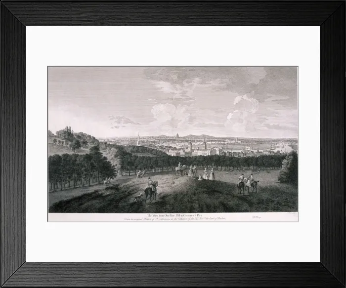 Framed Print : View from Greenwich Park, London, c1774. Artist: I Wood Framed Print : View from Greenwich Park, London, c1774. Artist: I Wood