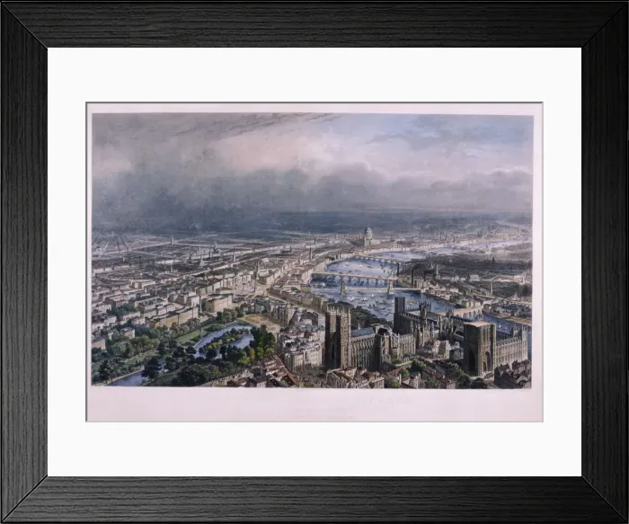 Framed Print : View of London from Westminster, c1850. Artist: A Appert Framed Print : View of London from Westminster, c1850. Artist: A Appert