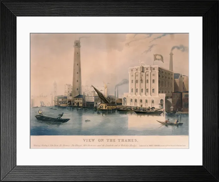 Framed Print : View of Lambeth, London, 1836. Artist: George Hunt Framed Print : View of Lambeth, London, 1836. Artist: George Hunt