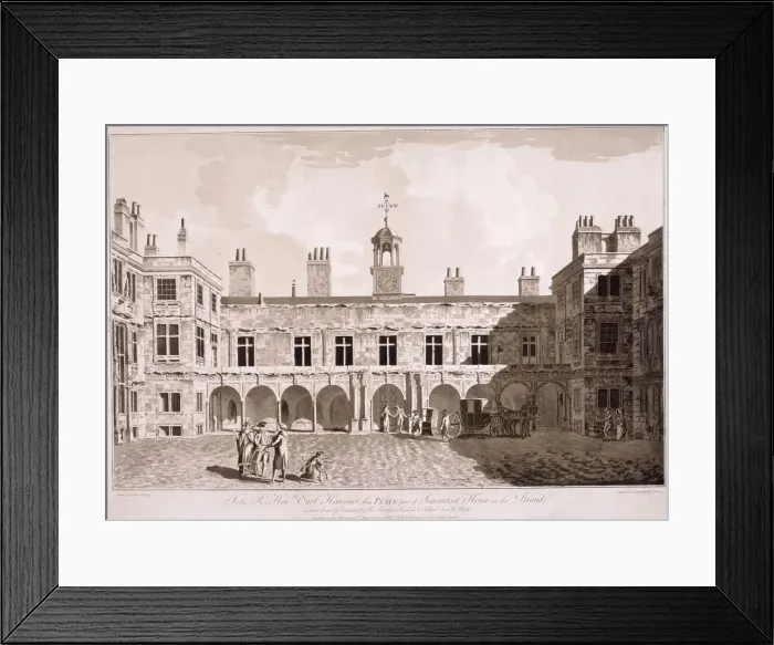 Framed Print : Somerset House, London, 1777. Artist: WG Moss Framed Print : Somerset House, London, 1777. Artist: WG Moss