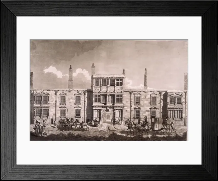 Framed Print : Somerset House, London, 1777. Artist: WG Moss Framed Print : Somerset House, London, 1777. Artist: WG Moss