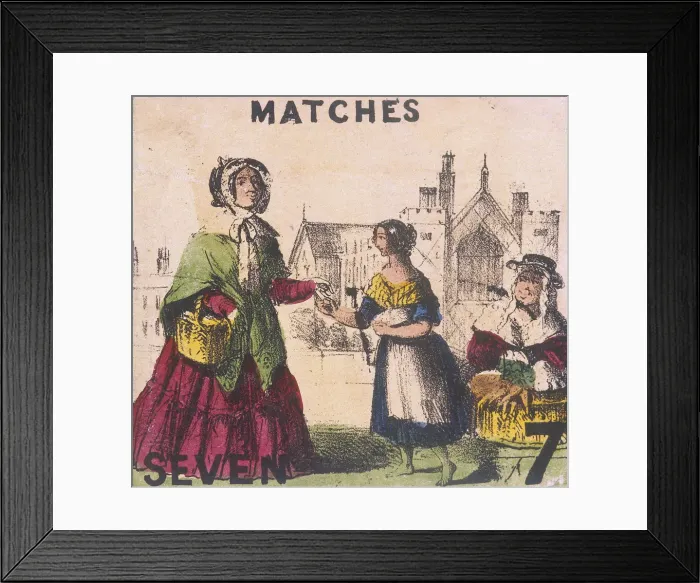 Framed Print : Matches, Cries of London, c1840. Artist: TH Jones Framed Print : Matches, Cries of London, c1840. Artist: TH Jones
