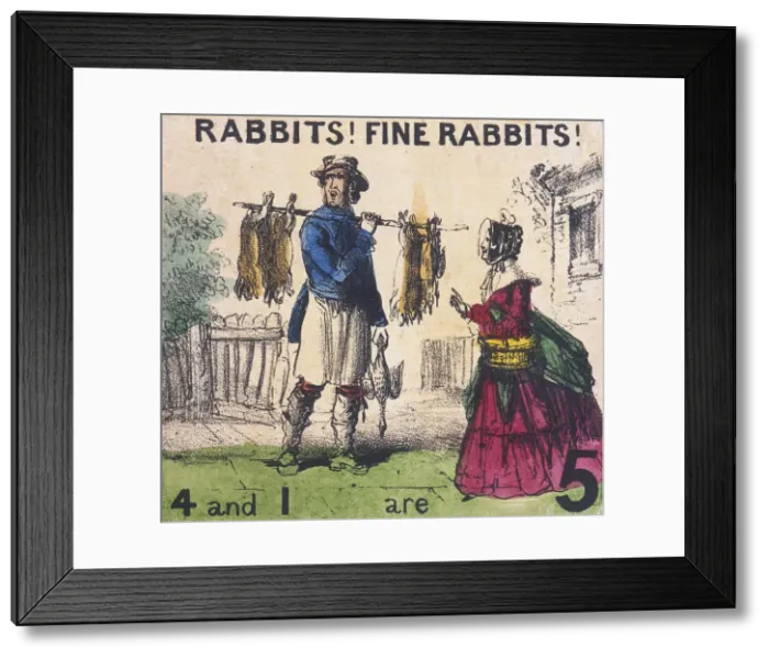 Framed Print : Rabbits! Fine Rabbits!, Cries of London, c1840. Artist: TH Jones Framed Print : Rabbits! Fine Rabbits!, Cries of London, c1840. Artist: TH Jones