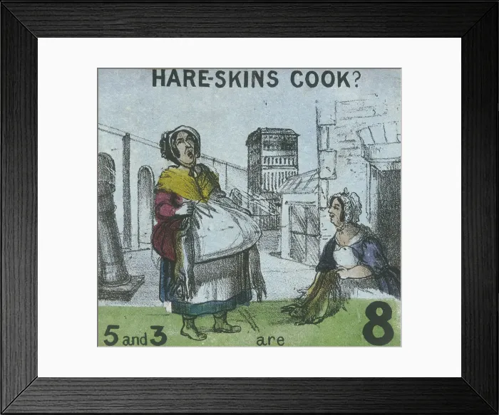 Framed Print : Hare-skins Cook?, Cries of London, c1840. Artist: TH Jones Framed Print : Hare-skins Cook?, Cries of London, c1840. Artist: TH Jones