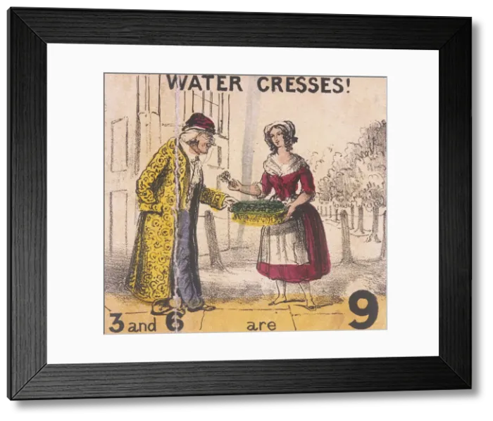 Framed Print : Water Cresses!, Cries of London, c1840. Artist: TH Jones Framed Print : Water Cresses!, Cries of London, c1840. Artist: TH Jones