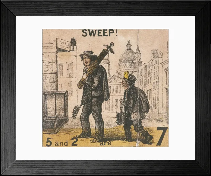 Framed Print : Sweep!, Cries of London, c1840. Artist: TH Jones Framed Print : Sweep!, Cries of London, c1840. Artist: TH Jones