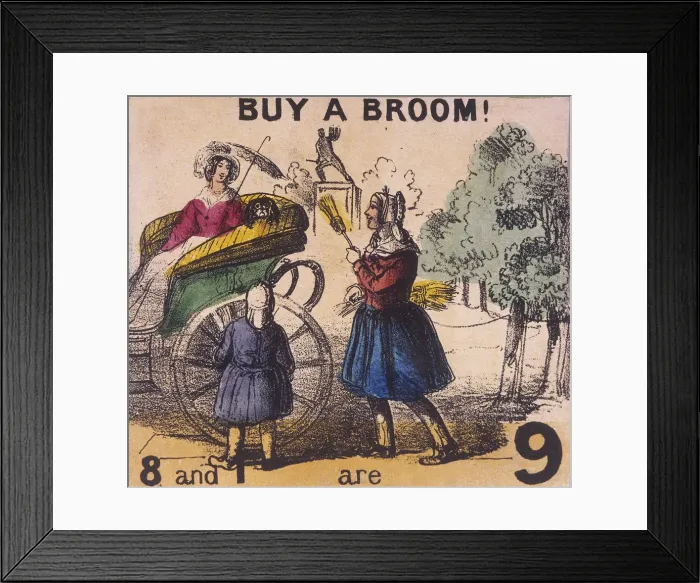 Framed Print : Buy a Broom!, Cries of London, c1840. Artist: TH Jones Framed Print : Buy a Broom!, Cries of London, c1840. Artist: TH Jones