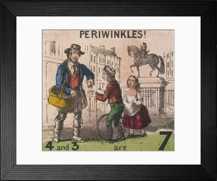 Framed Print : Periwinkles!, Cries of London, c1840. Artist: TH Jones Framed Print : Periwinkles!, Cries of London, c1840. Artist: TH Jones
