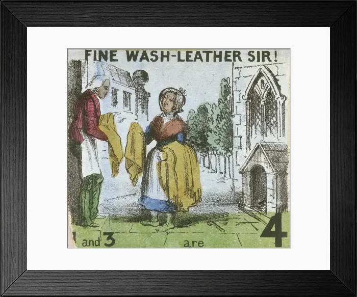 Framed Print : Fine Wash-leather Sir!, Cries of London, c1840. Artist: TH Jones Framed Print : Fine Wash-leather Sir!, Cries of London, c1840. Artist: TH Jones