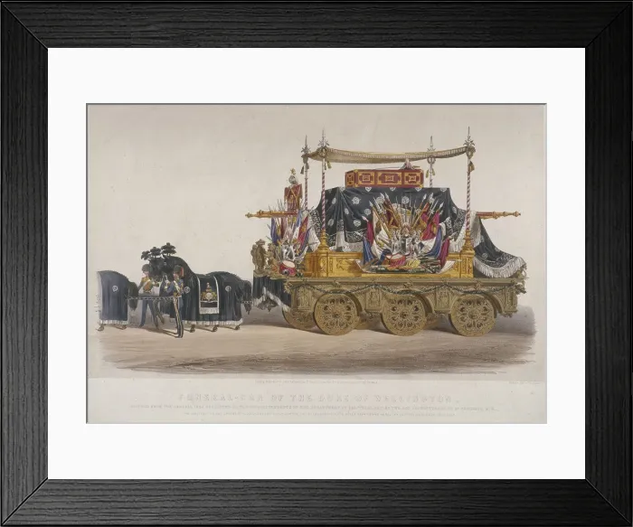Framed Print : View of the funeral car of the Duke of Wellington, 1852. Artist: Richard Redgrave Framed Print : View of the funeral car of the Duke of Wellington, 1852. Artist: Richard Redgrave