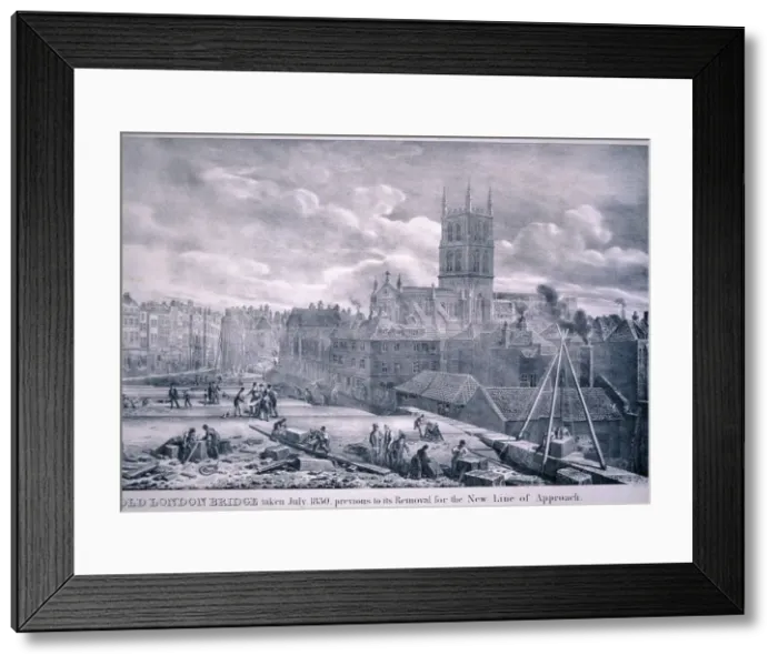 Framed Print : Southwark Cathedral, London, 1830. Artist: George Scharf Framed Print : Southwark Cathedral, London, 1830. Artist: George Scharf