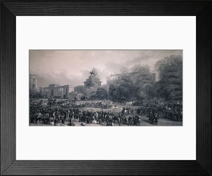 Framed Print : Rotten Row, Hyde Park, London, 1867. Artist: WH Simmons Framed Print : Rotten Row, Hyde Park, London, 1867. Artist: WH Simmons