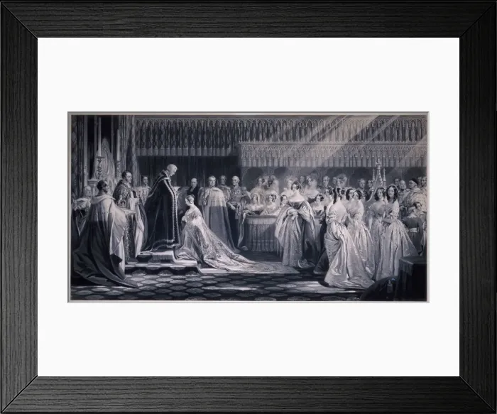 Framed Print : Queen Victorias Coronation, 1838. Artist: Samuel Cousins Framed Print : Queen Victorias Coronation, 1838. Artist: Samuel Cousins