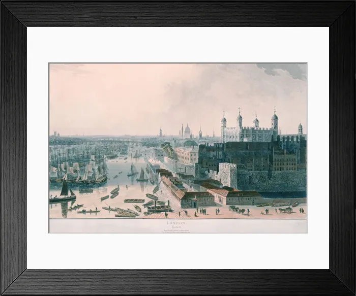 Framed Print : View of London, 1804. Artist: William Daniell Framed Print : View of London, 1804. Artist: William Daniell